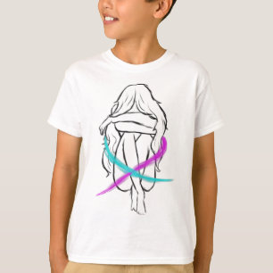 T-shirt Une Fille Pleure Introvert Un Défenseur De La Prév