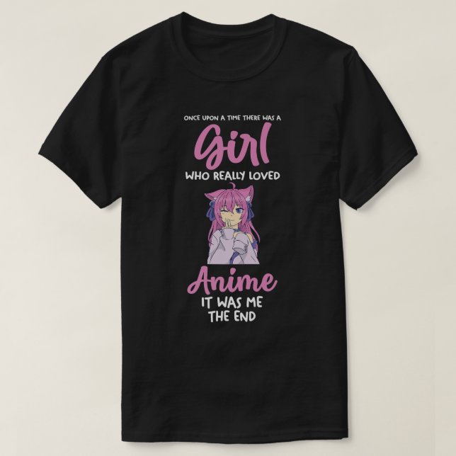 T-shirt Une fille qui aime l'anime  (Design devant)