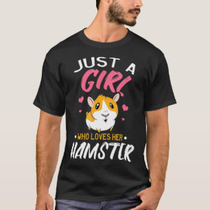 T-shirt Une fille qui aime le hamster