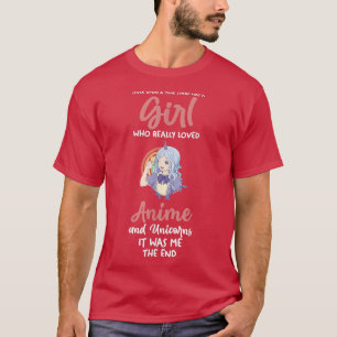 T-shirt Une fille qui aime les licornes et les anime
