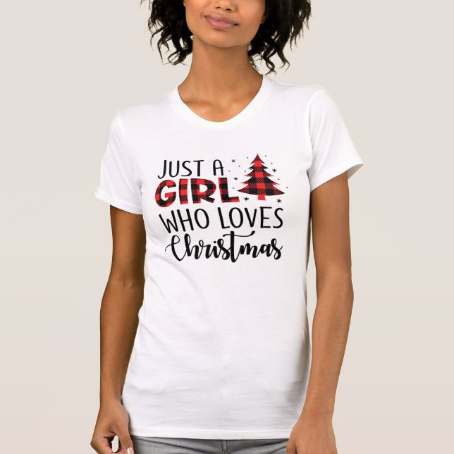 T-SHIRT UNE FILLE QUI AIME NOËL (Devant)