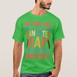T-shirt Une Fille Qui Écoute Le Marché Des Agriculteurs De