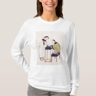 T-shirt Une fille recherchant la chance dans une cuvette