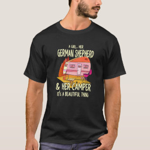 T-shirt Une fille, son berger allemand et sa caravane Shep