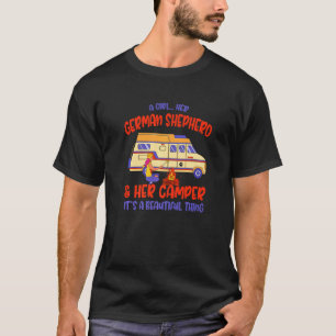 T-shirt Une fille, son berger allemand et sa caravane Shep