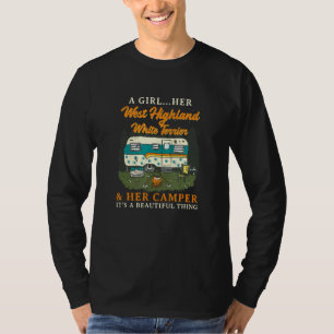 T-shirt Une Fille Son West Highland White Terrier Et Sa Ja