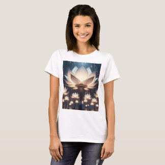T-shirt une fleur de lotus avec la fleur de lotus sur la g