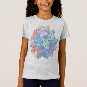 T-Shirt Une fleur faite de taches de peinture