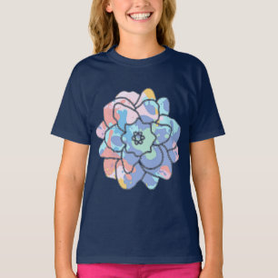 T-shirt Une fleur faite de taches de peinture