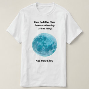 T-shirt Une Fois Dans Une Chemise Lune Bleue