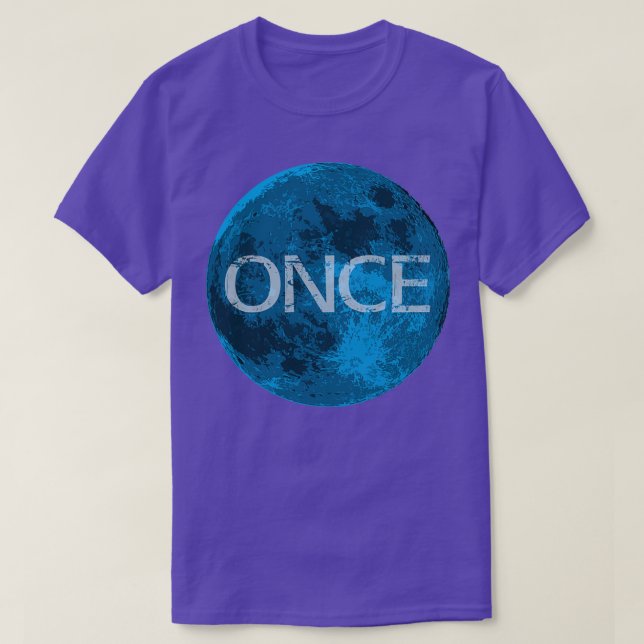 T-shirt Une fois dans une lune bleue (Design devant)