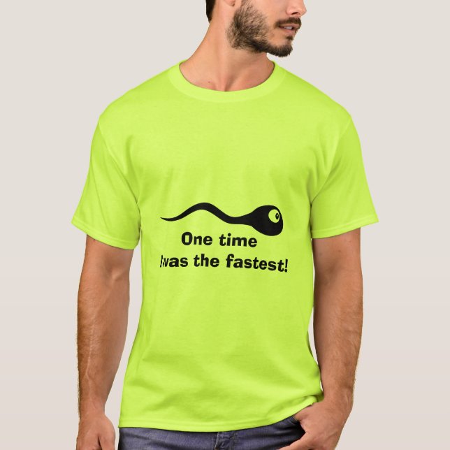 T-shirt Une fois, j'étais la chemise de sperme la plus rap (Devant)