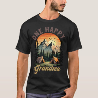 T-shirt Une grand-mère heureuse campeuse 1er anniversaire
