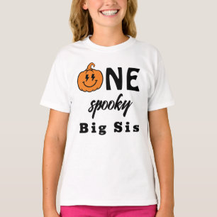 T-shirt Une grande sœur effrayante pour Halloween en famil