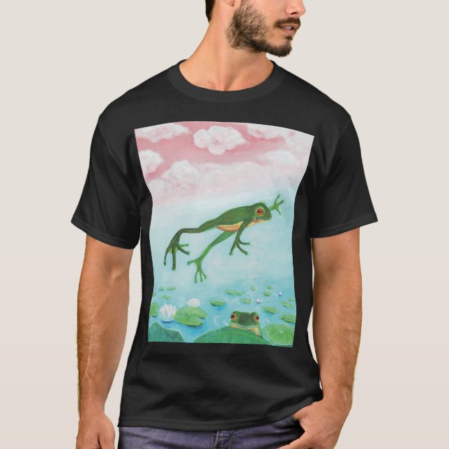 T-shirt Une Grenouille S'Enfonce Dans L'Étang Illustration (Devant)