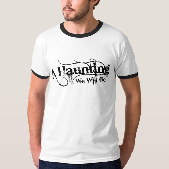 T-shirt Une hantise nous retournerons logo noir de LLC (Devant)