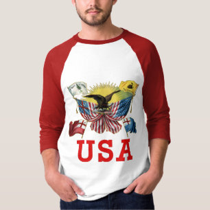 T-shirt Une histoire des drapeaux américains sur un