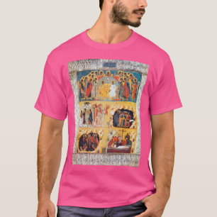 T-shirt Une Icône Russe Orthodoxe En Cinq Parties Représen