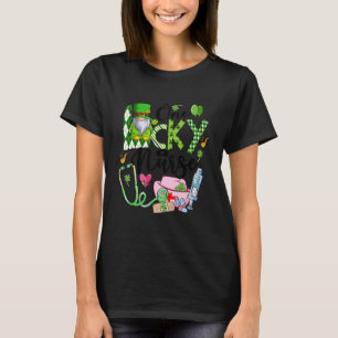 T-shirt Une infirmière chanceuse lutin mignon trèfle Saint