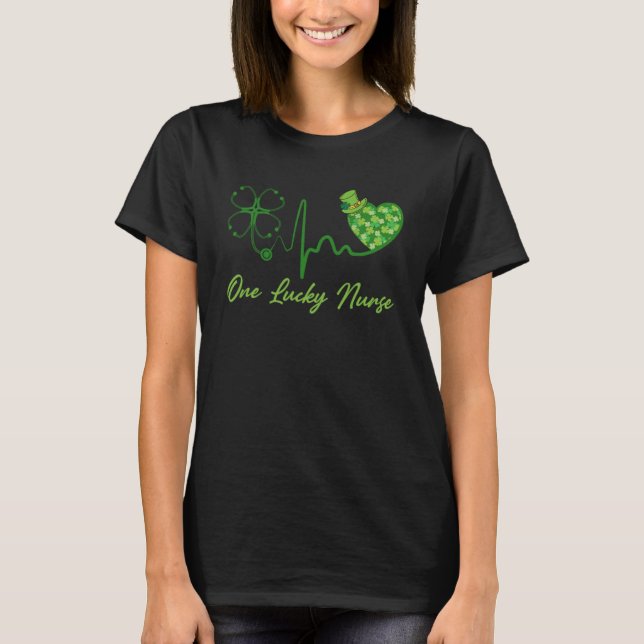 T-shirt Une infirmière chanceuse Scrub RN ICU ER Jour de l (Devant)