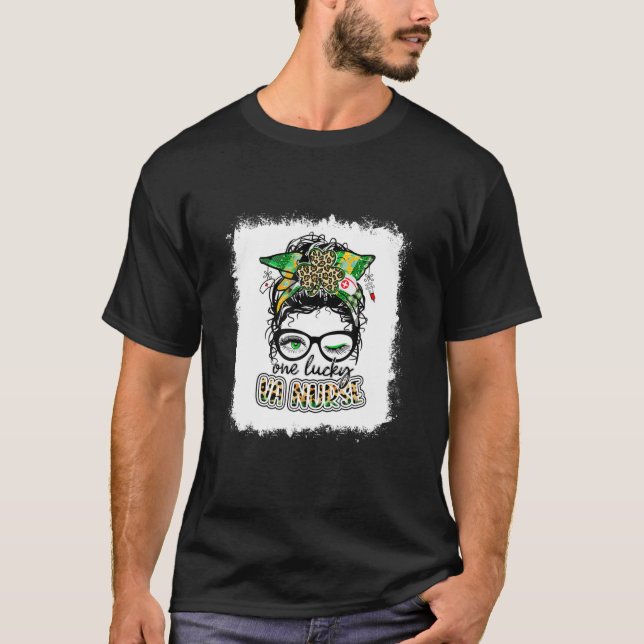 T-shirt Une infirmière Lucky VA Une infirmière Lucky Messy (Devant)