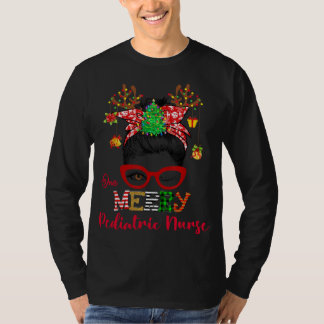 T-shirt Une infirmière pédiatrique joyeuse Pajama Noël Noë
