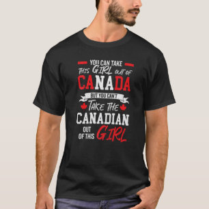 T-shirt Une jeune Canadienne des racines canadiennes fière