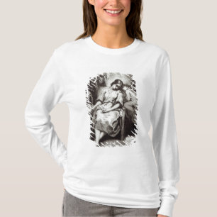 T-shirt Une jeune femme somnolant avec un ange