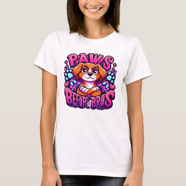 T-shirt Une jolie illustration pour chien promouvant l'amo (Devant)