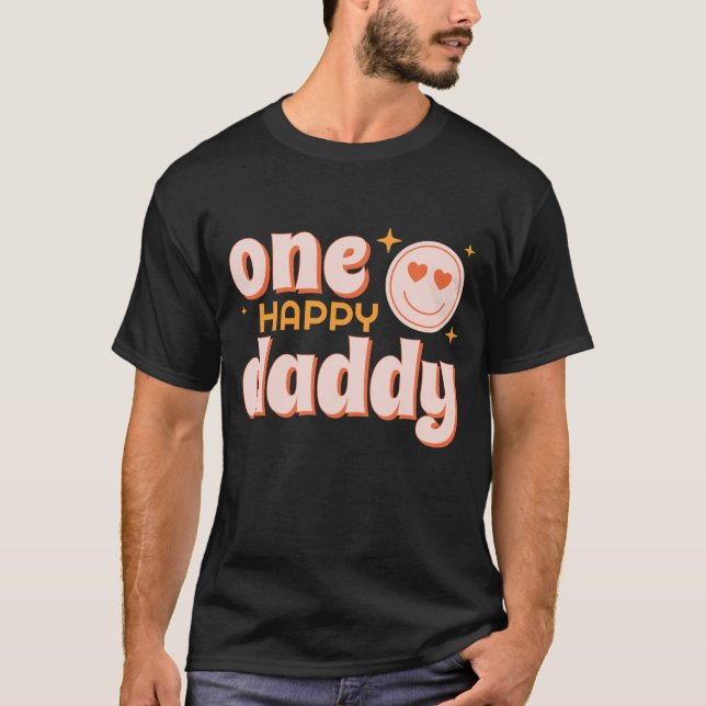T-shirt Une Joyeuse Chemise d'Anniversaire de Papa Retro (Devant)