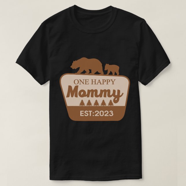 T-shirt Une joyeuse maman Happy Camper Joyeux Correspondan (Design devant)
