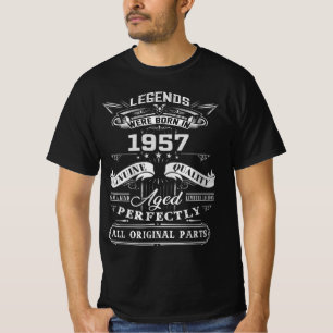 T-shirt Une Légende Vintage Est Née En 1957 , 1957 Happy B