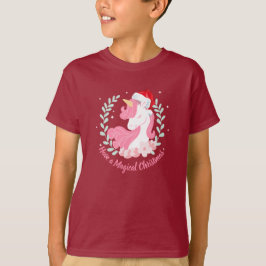T-shirt Une licorne magique de Noël | Chemise
