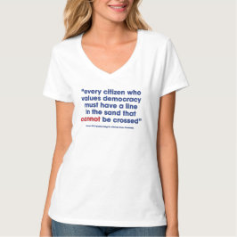 T-shirt Une ligne dans le sable qui ne peut pas être trave
