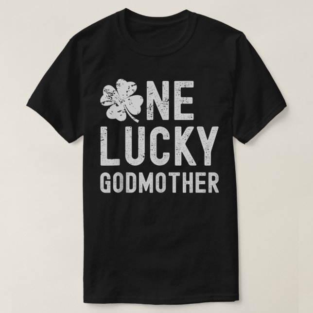 T-shirt Une Lucky Godmère Funny Matching Famille St Patri (Design devant)