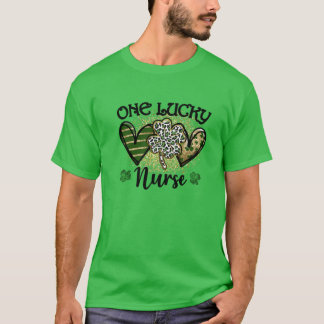 T-shirt Une Lucky Nurse Jour de la Saint Patrick Leopard S