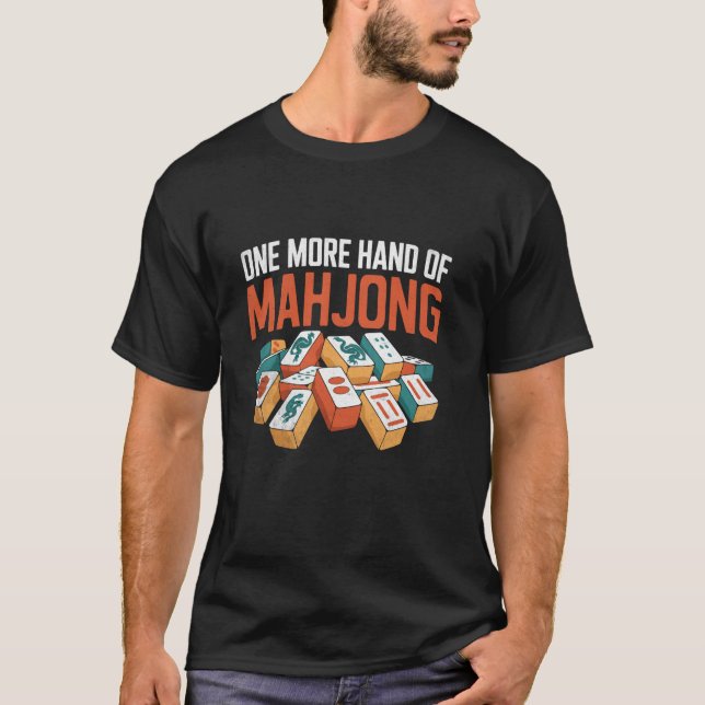 T-shirt Une Main De Plus De Mahjong Tile Jeu Mahjong Joueu (Devant)