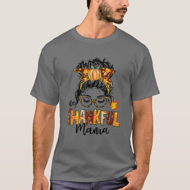 T-shirt Une Mama Gentil Drôle Mâle Mâle Bun Automne Que (Devant)
