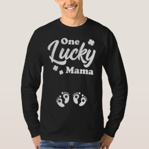 T-shirt Une maman chanceuse de jumeaux St patrick grossess