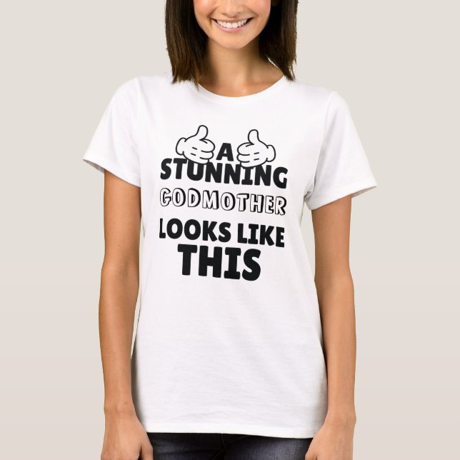 T-shirt Une marraine étonnante ressemble à ce cadeau drôle (Devant)