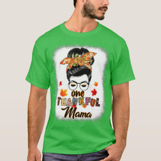T-shirt Une mère de remerciement drôle Messy Bun Automne T