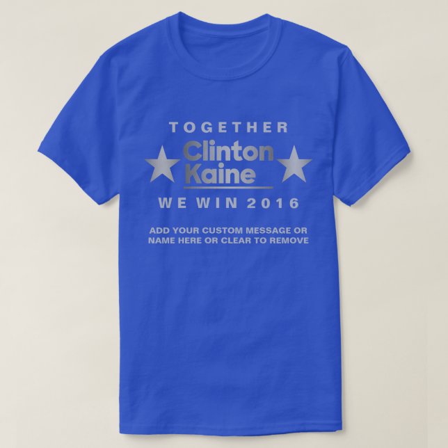T-shirt Une mode politique unique de Clinton Kaine 2016 (Design devant)