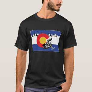 T-shirt Une motoneige Cool fabriquée dans le drapeau du C