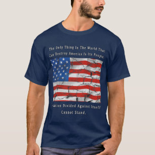 T-shirt Une nation divisée (conception d'AVANT et de DOS)
