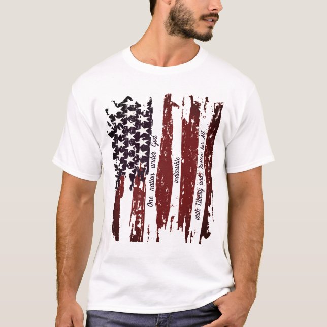 T-shirt Une nation sous Dieu (Devant)