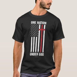 T-shirt Une nation sous Dieu Bible chrétienne Verse Religi