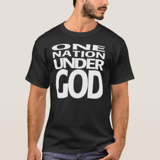 T-shirt Une nation sous Dieu - chemise noire
