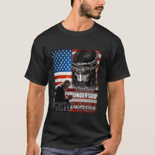 T-shirt Une nation sous Dieu Trump 2024 Dieu drapeau améri