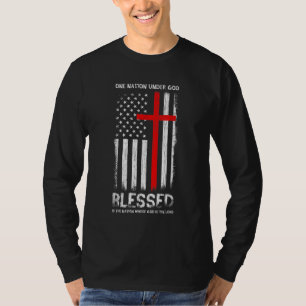T-shirt Une nation sous Dieu USA Patriot vétéran