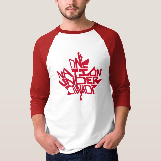 T-shirt Une nation, sous le Canada (Devant)
